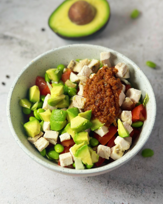 Chicken-Avocado-Edamame-Salad